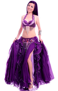 Professional belly dance costume women bra belt long skirt bellydancing dress set woman indian carnival costume dance outfit