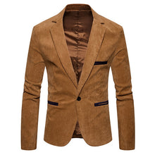Load image into Gallery viewer, AIOPESON 2020 New Brand Men&#39;s Suit Jackets Solid Slim Fit Single Button Dress Suits Men Fashion Casual Corduroy Blazer Men
