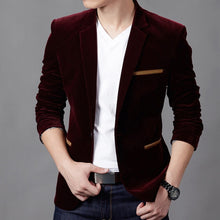 Load image into Gallery viewer, AIOPESON 2020 New Brand Men&#39;s Suit Jackets Solid Slim Fit Single Button Dress Suits Men Fashion Casual Corduroy Blazer Men
