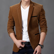 Load image into Gallery viewer, AIOPESON 2020 New Brand Men&#39;s Suit Jackets Solid Slim Fit Single Button Dress Suits Men Fashion Casual Corduroy Blazer Men
