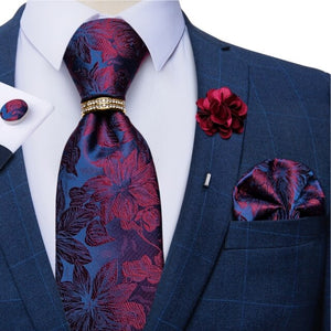 8cm Men Silk Tie White Solid Necktie Men's Formal Wedding Party Ties Cufflinks Hanky Flower Brooch Set Men Gift Corbatas DiBanGu