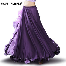 Load image into Gallery viewer, Slit Chiffon Skirt belly dancing skirt for women belly dance costumes Belly dance dress Lotus leaf performance Maxi Skirt long
