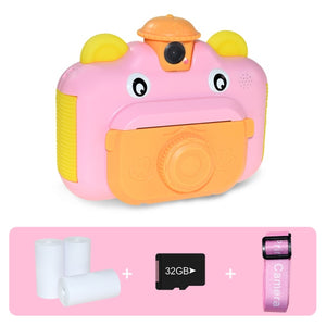 Kids Pink Camera Instant Print Camera for Children 1080P HD Video Photo Camera Toys with 32GB Card Digital Camera Photo Toys