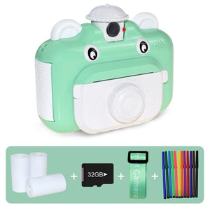 Kids Pink Camera Instant Print Camera for Children 1080P HD Video Photo Camera Toys with 32GB Card Digital Camera Photo Toys