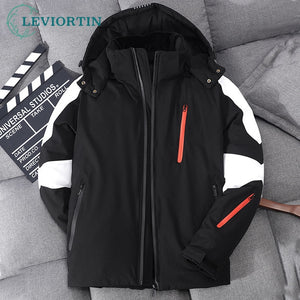 New Men's White Duck Down Jacket Outdoor Winter Ski Wear Youth Fashion Thick Warm Cold-Proof Hooded Breathable Down Jacket Men