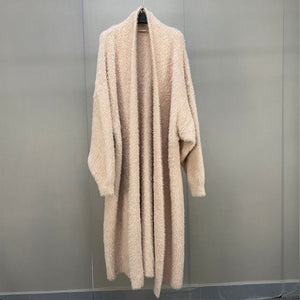 Luxury Long Faux Mink Fur Cardigans For Women New 2021 Autumn Winter Women's Sweaters Oversize Coat Female Pull