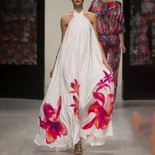 Load image into Gallery viewer, Celmia Bohemian Women Halter Floral Print Long Dress 2021 Summer Sexy Sleeveless Ruffled Maxi Sundress Backless Party Vestidos
