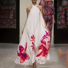 Load image into Gallery viewer, Celmia Bohemian Women Halter Floral Print Long Dress 2021 Summer Sexy Sleeveless Ruffled Maxi Sundress Backless Party Vestidos
