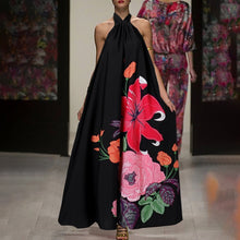 Load image into Gallery viewer, Celmia Bohemian Women Halter Floral Print Long Dress 2021 Summer Sexy Sleeveless Ruffled Maxi Sundress Backless Party Vestidos
