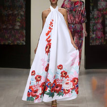Load image into Gallery viewer, Celmia Bohemian Women Halter Floral Print Long Dress 2021 Summer Sexy Sleeveless Ruffled Maxi Sundress Backless Party Vestidos
