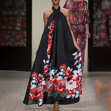 Load image into Gallery viewer, Celmia Bohemian Women Halter Floral Print Long Dress 2021 Summer Sexy Sleeveless Ruffled Maxi Sundress Backless Party Vestidos
