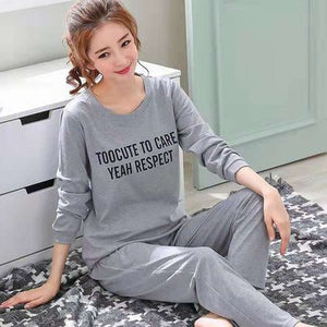 Pajamas Sets Spring Autumn Carton Women Long Sleeve Sleepwear Suit Cute Big Girls Homewear Gift for Female Sleepwear