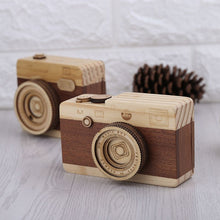 Load image into Gallery viewer, Wooden Music Camera Retro Design Classical Birthday Home Decoration Melody Camera Toy
