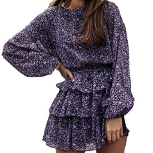 Load image into Gallery viewer, Summer Dress For Women 2021 Mid Sexy Skirt Casual Woman Dresses Beach Boho Purple Floral Kawaii Cloth For Office Lady Maternity
