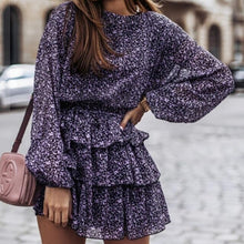 Load image into Gallery viewer, Summer Dress For Women 2021 Mid Sexy Skirt Casual Woman Dresses Beach Boho Purple Floral Kawaii Cloth For Office Lady Maternity
