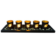 Load image into Gallery viewer, Wooden Tea Light Holder Set Candlestick Decoration Candle Tray Christmas Ramadan Desktop Table Decor Hollow Wedding Gift 2021
