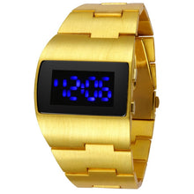 Load image into Gallery viewer, Fashion Iron man Luxury Gold Blue Red Men&#39;s LED Wrist Watches Creative Unique Design Dress Wristwatch Relogio Masculino
