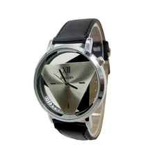 Load image into Gallery viewer, Couple Wristwatch Leather Strap Watches Triangle Hollow Out Ladies Women Men Quartz Watch Dress Watch TT@88
