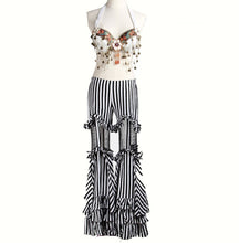 Load image into Gallery viewer, Tribal Belly Dance Costumes Vintage Coins Bra Tassel Belt Pants Women Tribal Top Clothes 3pcs Set Outfit Sexy Embroid Gypsy
