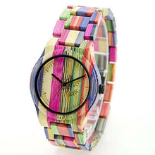 Load image into Gallery viewer, New Arrival Women Rainbow Wood Grain Watch Female Wooden Wristwatch Quartz Wood Watches Relogio Feminino Relojes for Men Women
