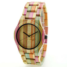 Load image into Gallery viewer, New Arrival Women Rainbow Wood Grain Watch Female Wooden Wristwatch Quartz Wood Watches Relogio Feminino Relojes for Men Women
