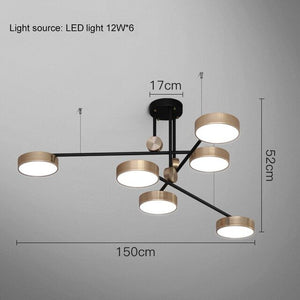 Post-modern golden Bright three color pendant lamp simple and elegant atmosphere restaurant rotating light luxury Pendant lights